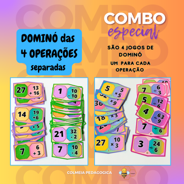 Combo Dominó das 4 operações