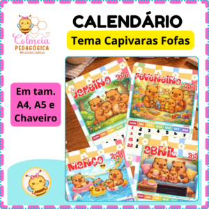 Calendário Capivaras Fofas